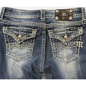 Miss Me Easy Capri Jean Womens 28 Western Rodeo Cowgirl